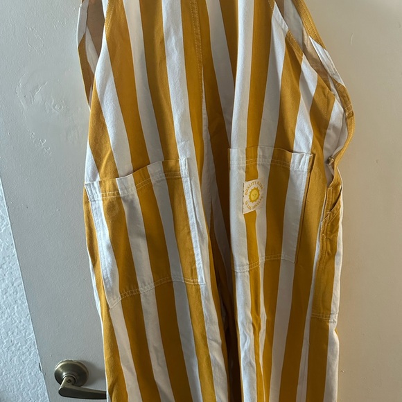 Striped Yellow and White Kids One Piece - Picture 5 of 5